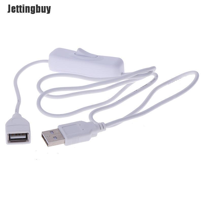 Jettingbuy 1m Usb Cable With Switch On/Off Cable Extension Toggle For Usb Lamp Usb Fan