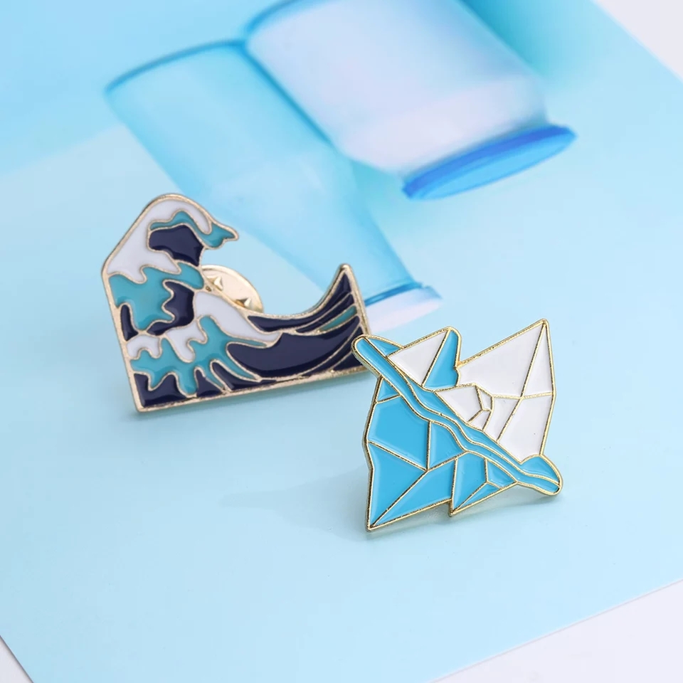 Ocean Brooch Enamel Pins Kacket Badge - GC011