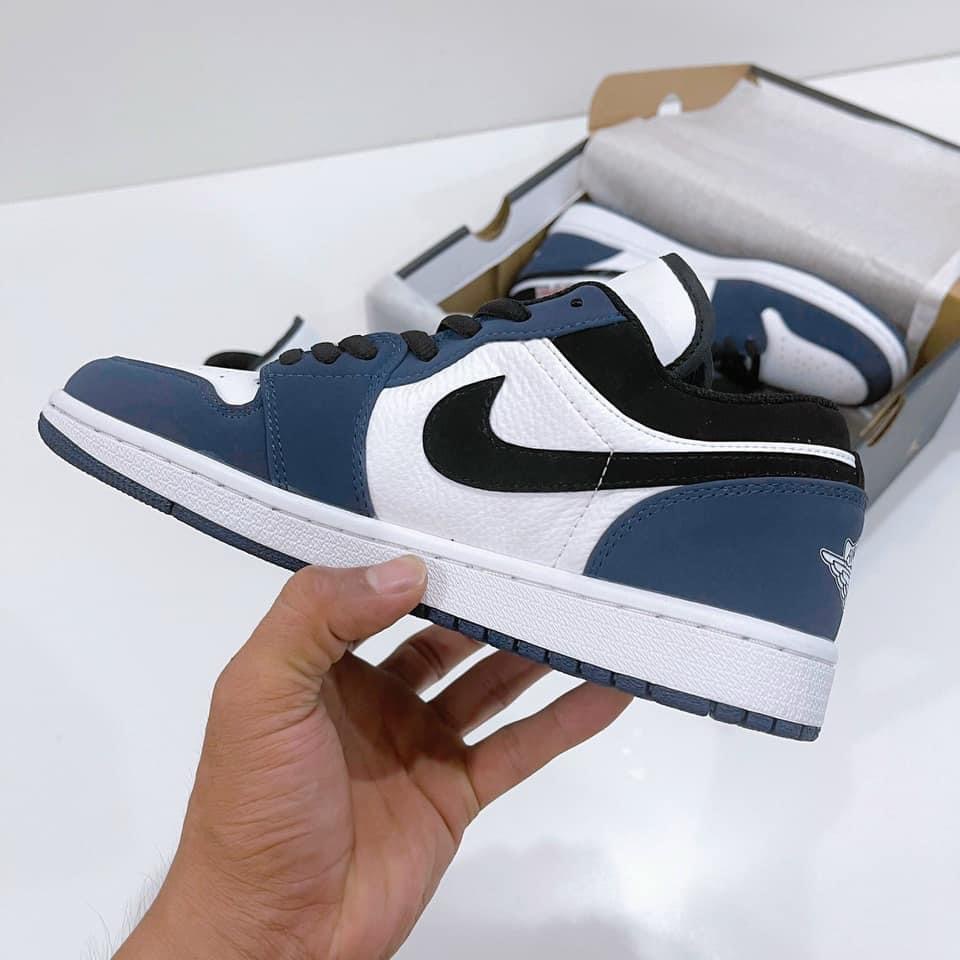 Giày Jordan cổ cao màu xanh navy  - Giày thể thao sneaker Jordan cao cổ JD1 high xanh than hàng 11 cao cấp Full Box