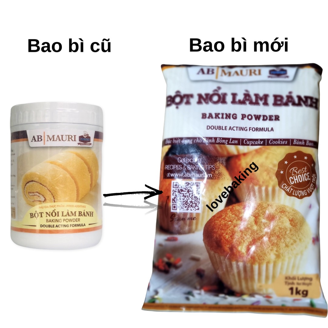 Bột nổi bột nở baking powder Mauri 1kg dùng làm bánh Bông lan ,Cupcake ,Bánh bao ,cookies