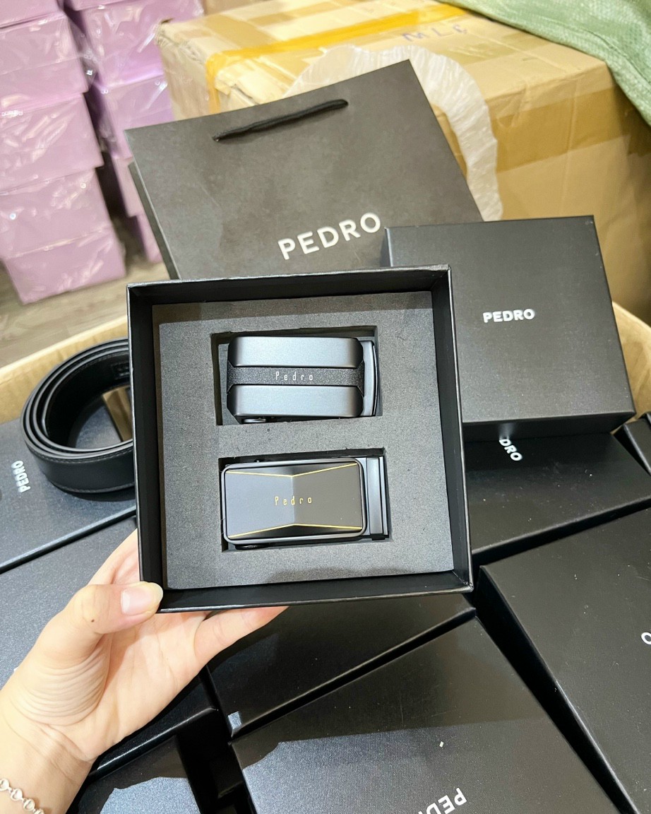 Thắt lưng nam 2 mặt PEDR0 fullbox túi giấy hãng
