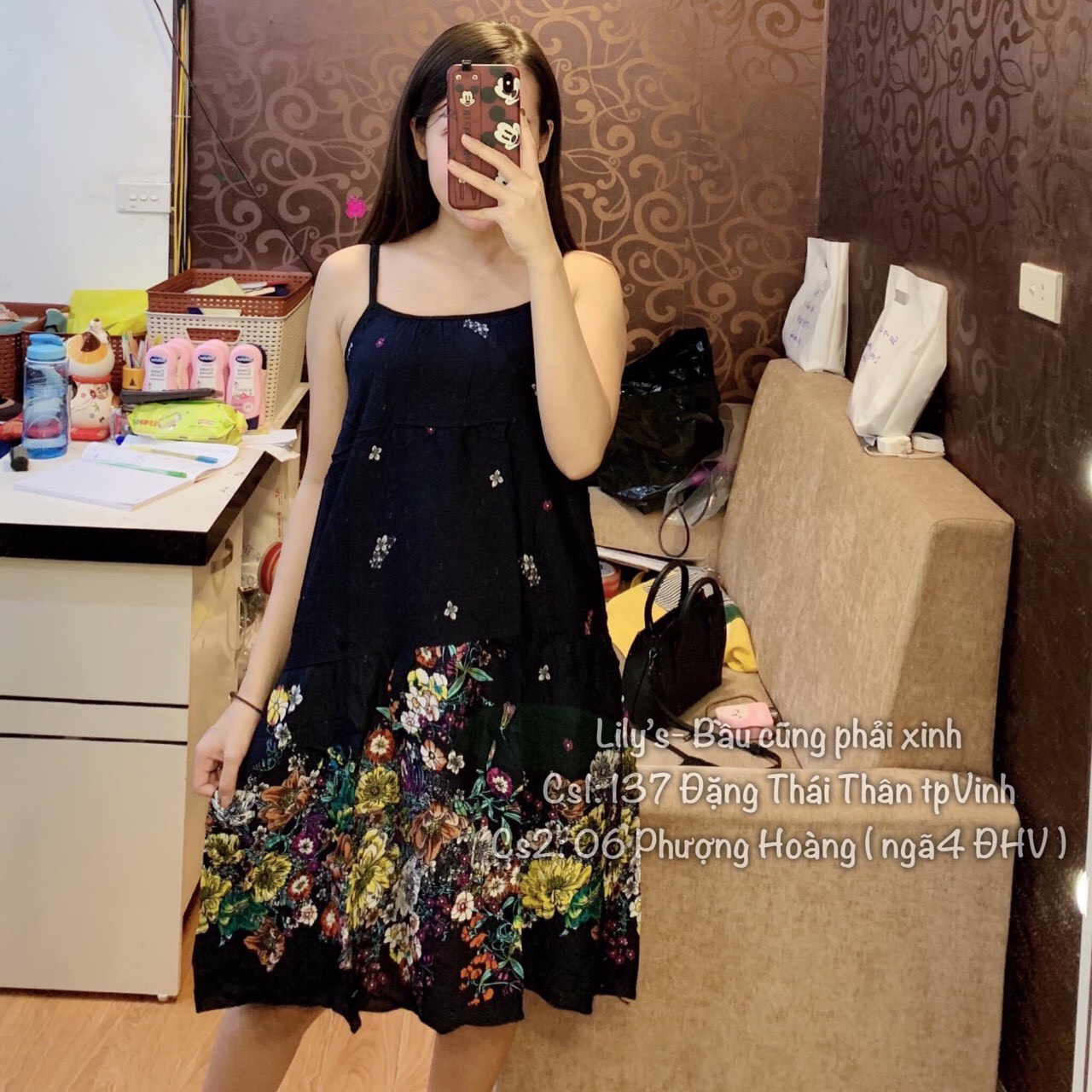 váy bầu lanh chất mát 140