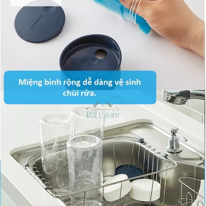 Bình nước Lock&Lock Easy Open với nắp thiết kế mở bằng 1 chạm dung tích 1.2L cao cấp