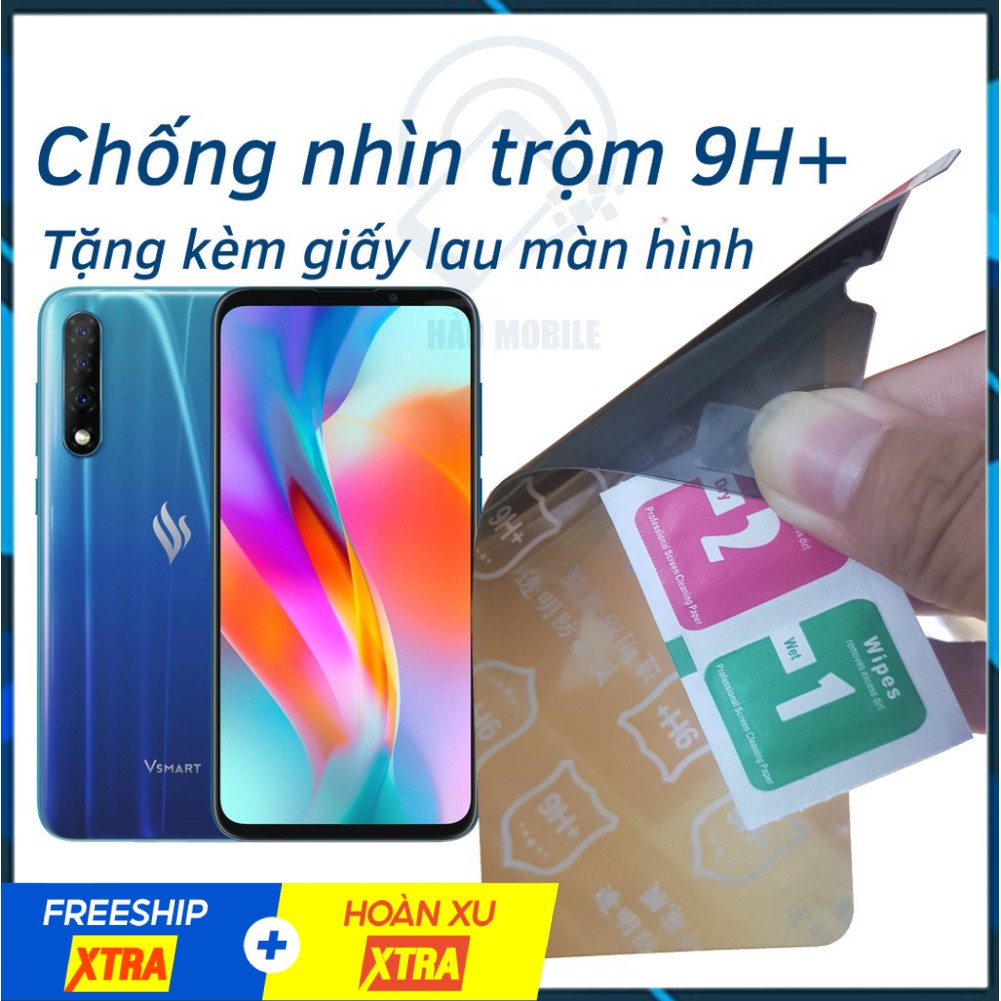Dán chống nhìn trộm Vsmart Live - Dán cường lực dẻo nano 9H+