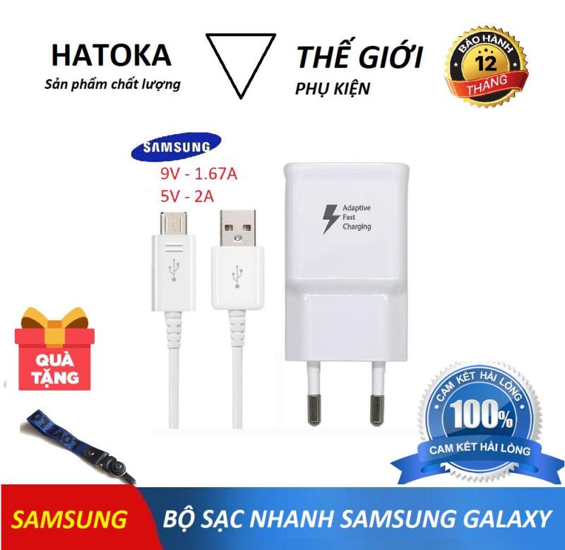 Giá Bộ Sạc Nhanh Cho Samsung Galaxy J2, J3, J4, J5, J6, J7 Prime Pro LTE + Tặng dây đeo điện thoại