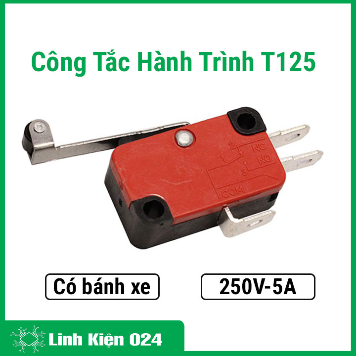 Công tắc hành trình T125 5A 250V có bánh xe