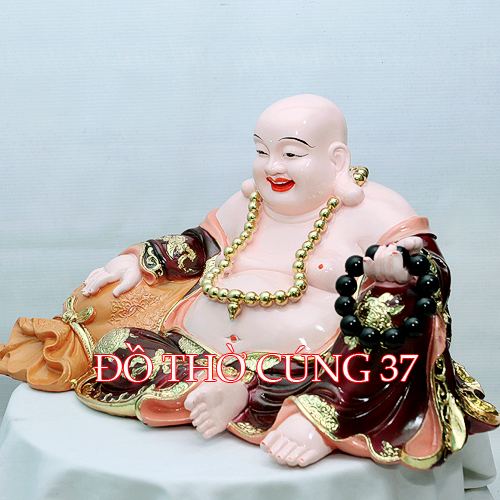[ MÀU ĐỎ ĐÔ ĐẬM ] TƯỢNG PHẬT DI LẠC [ BỘT ĐÁ + COMPOSITE ]