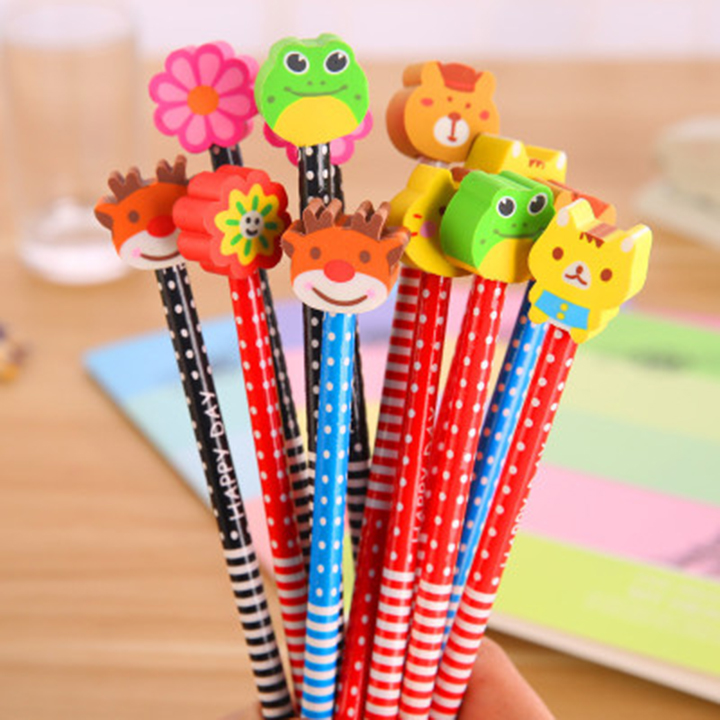 25 Chiếc Bút Chì Đầu Tẩy Hoạt Hình