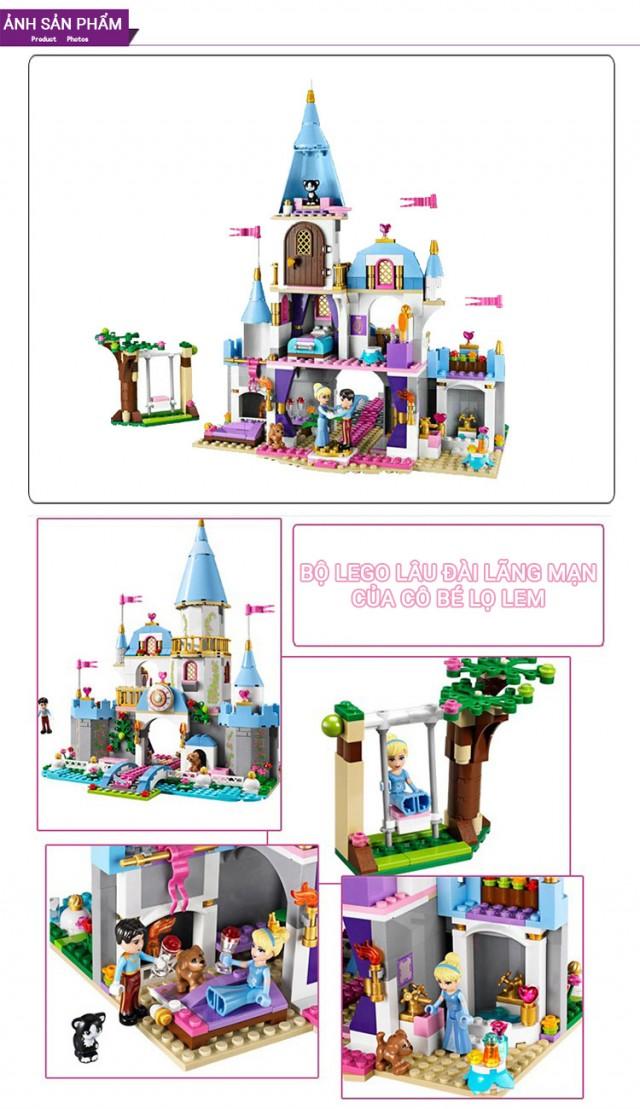Bộ Lego Lâu Đài Công Chúa Lọ Lem (689 PCS)