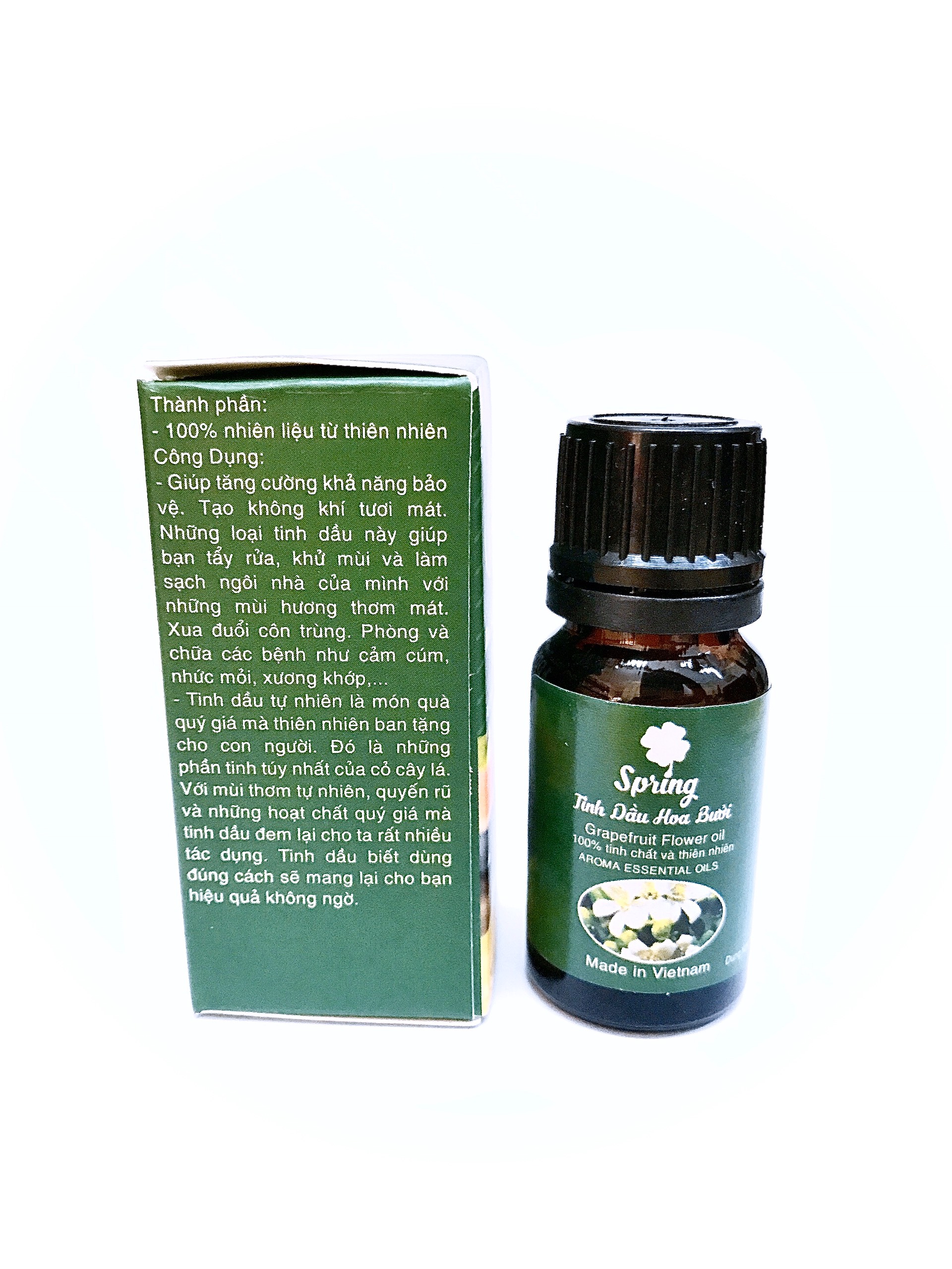 Combo 2 Chai tinh dầu HOA BƯỞI nguyên chất 100% (chai 10ml)