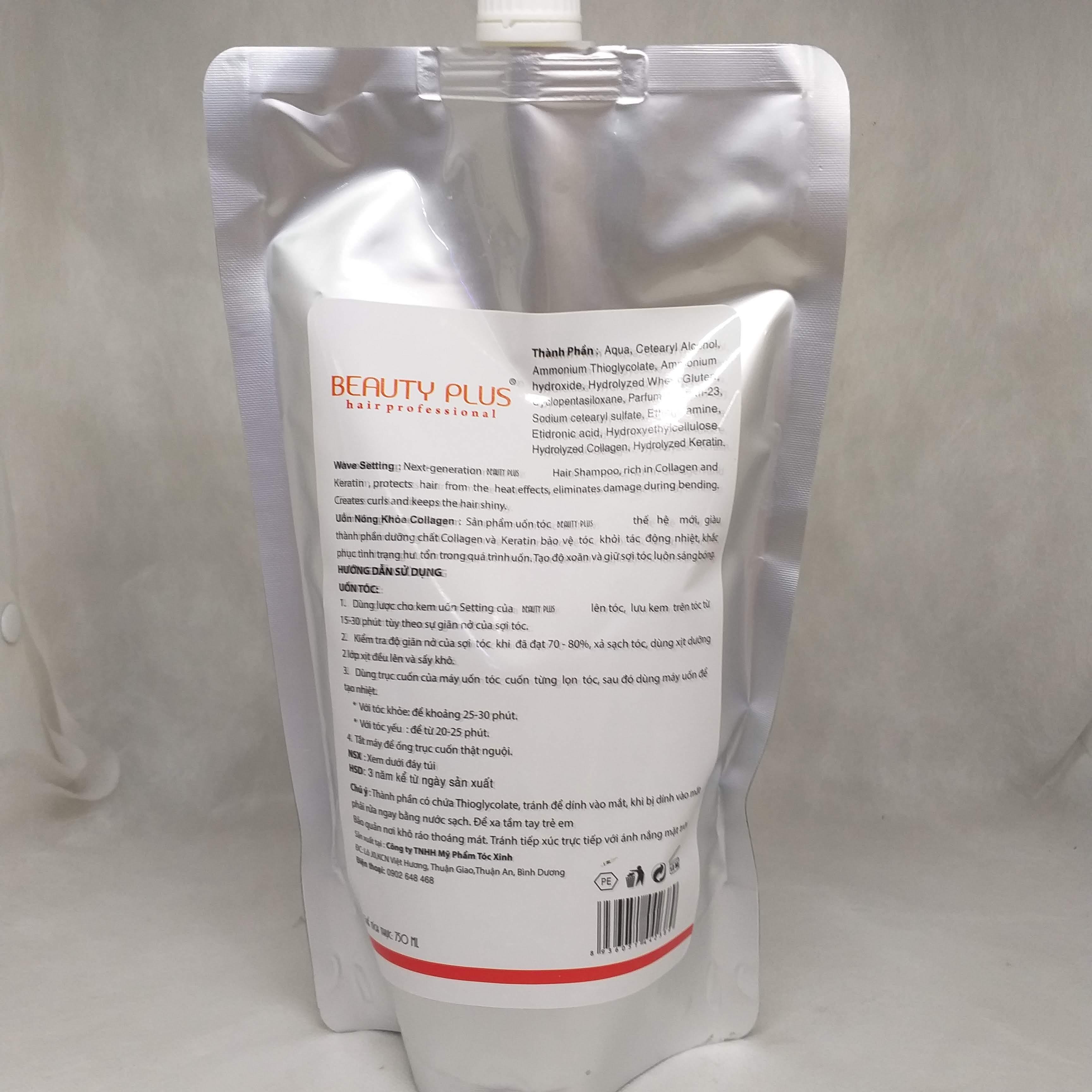 Thuốc uốn nóng Beauty  Plus 750ml tóc khỏe