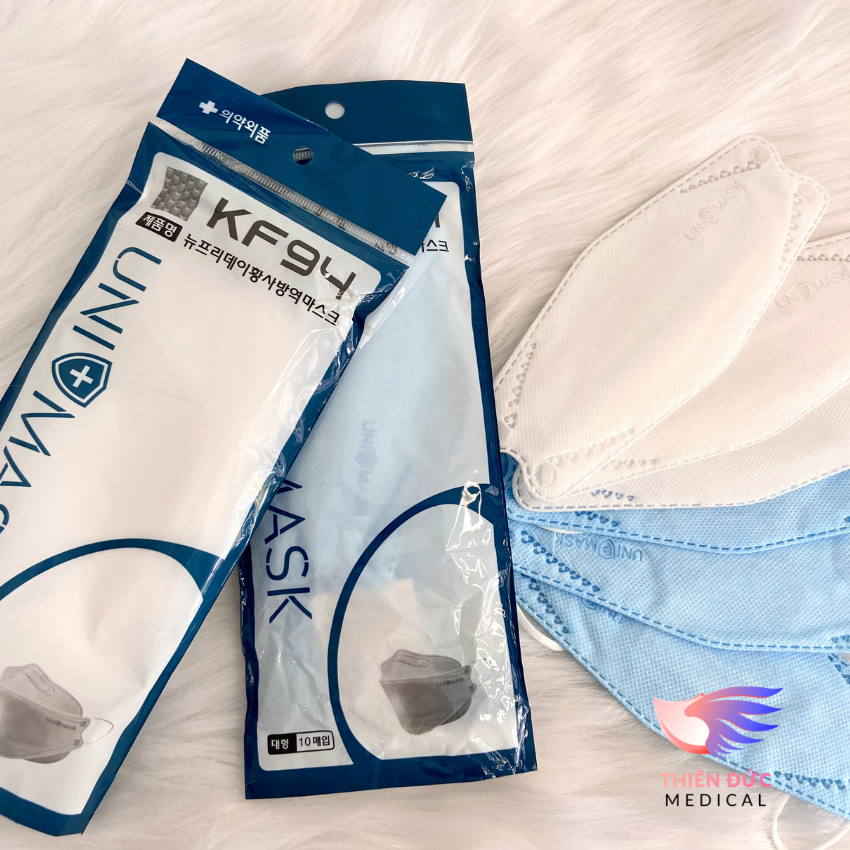 Combo Bịch Lẻ 10 Khẩu Trang KF94 UniMask Kháng Khuẩn