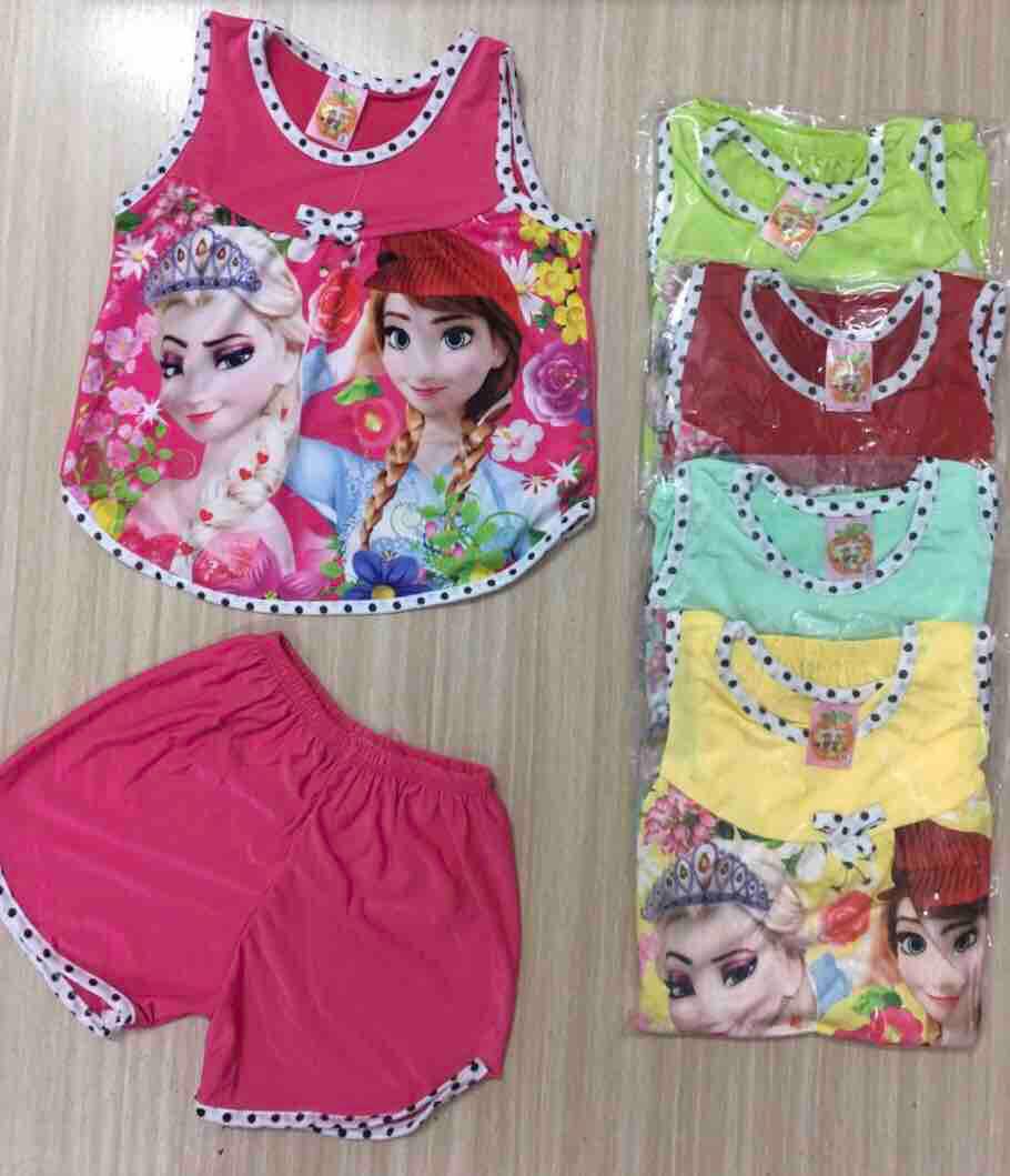 Combo 4 bộ thun lanh bé gái (size 6-15kg)