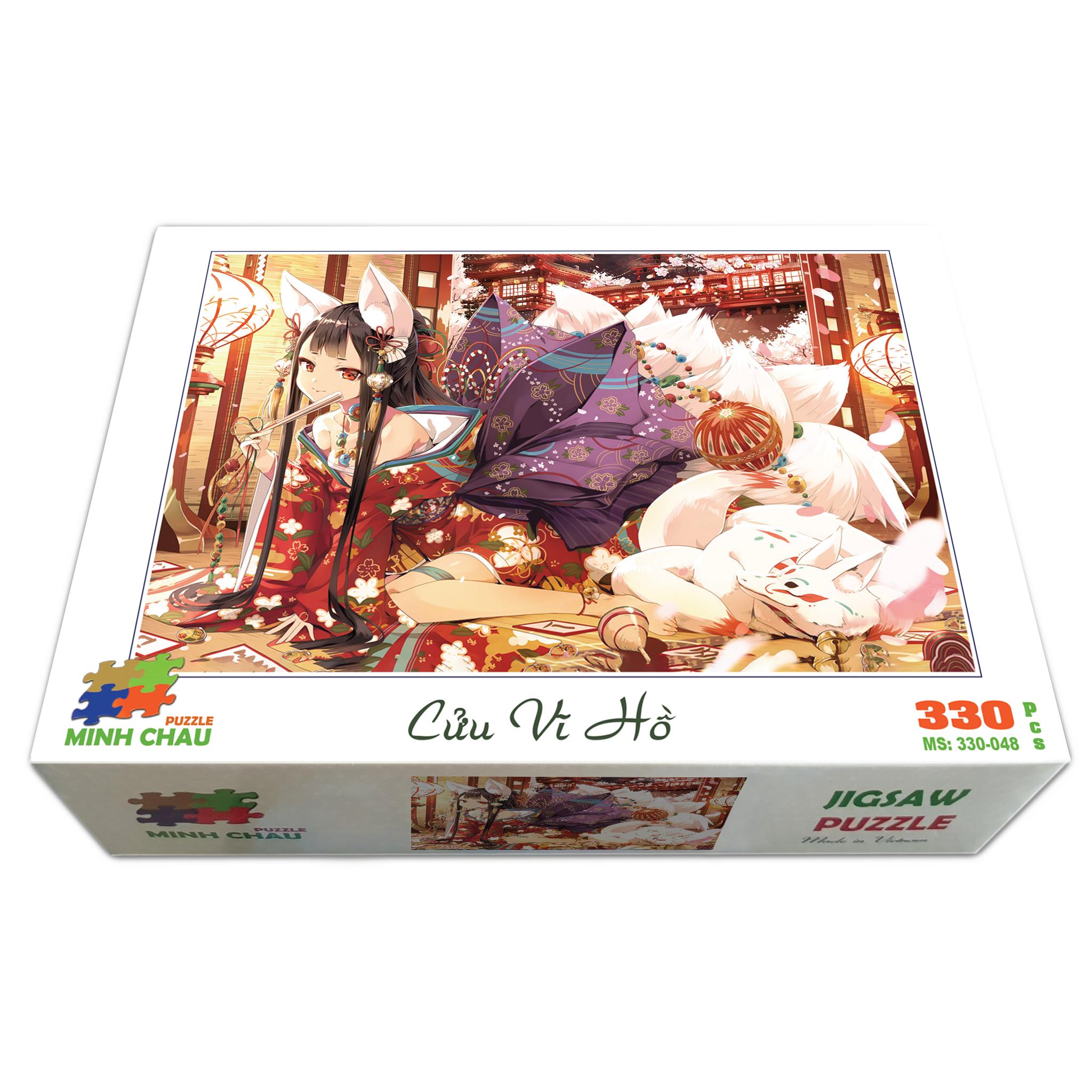 [HCM]Bộ tranh xếp hình jigsaw puzzle cao cấp 330 mảnh – Cửu Vĩ Hồ (30x44cm)