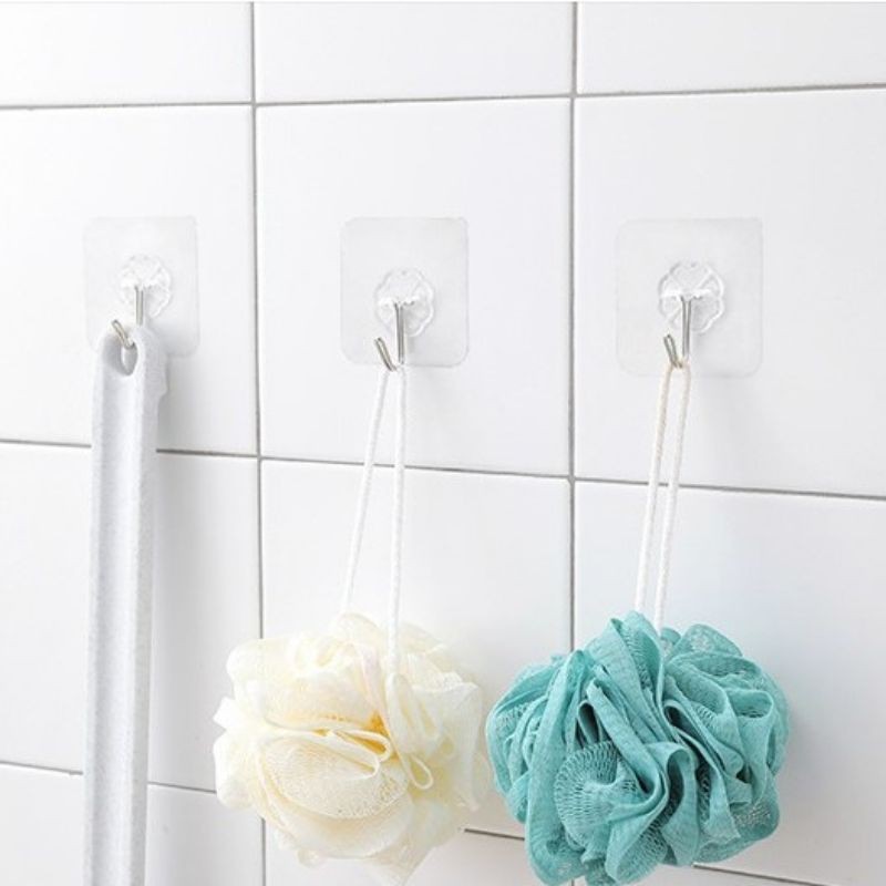 [Combo 10 cái] Móc dán tường chịu lực trong suốt