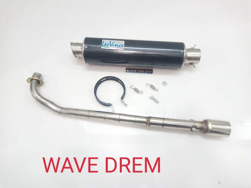 [HCM]Pô xe wave leovince dài có cổ inox hàng xịn