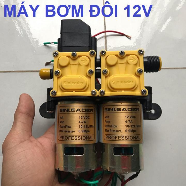 bộ máy rửa xe 2 động cơ 12v