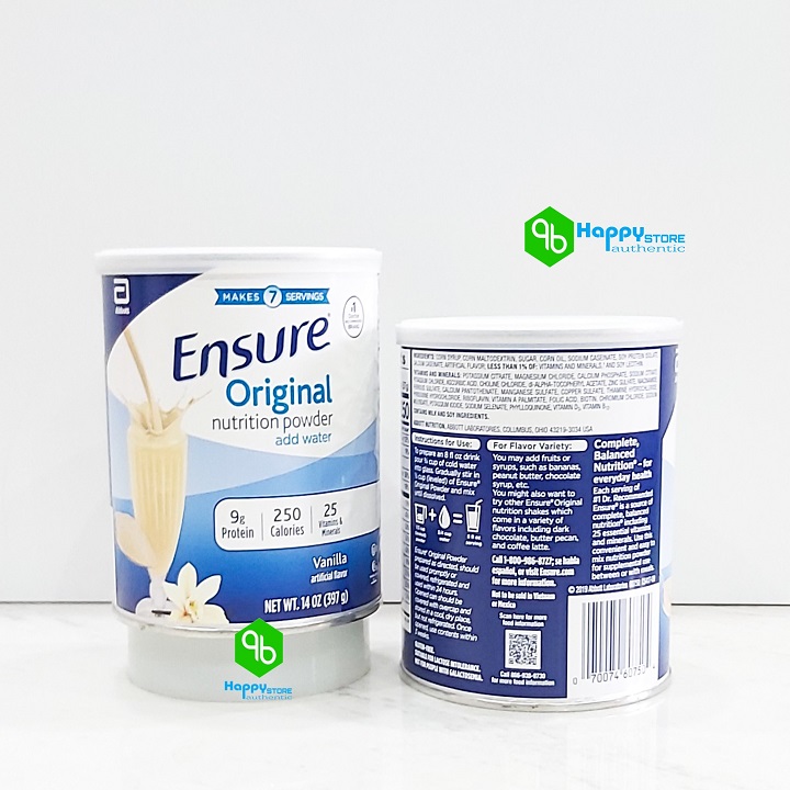 [HCM]SỮA BỘT ENSURE POWDER VANILLA 397g Mỹ
