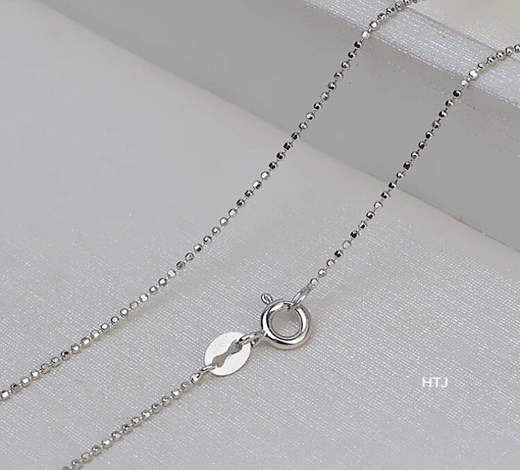 Fashionable Women's Necklace with Small Balls Made of S925 Silver Ms65