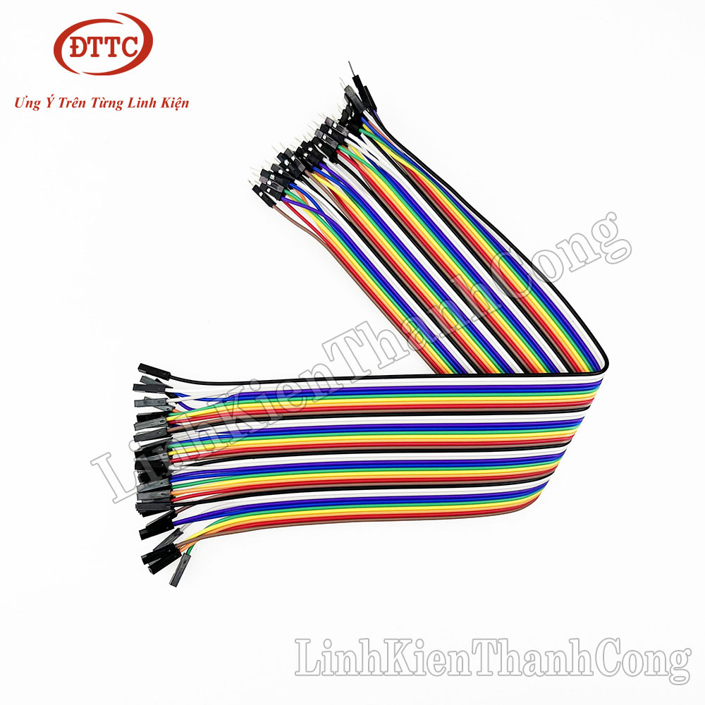 Dây cáp 7 màu 30cm 40p đực-cái
