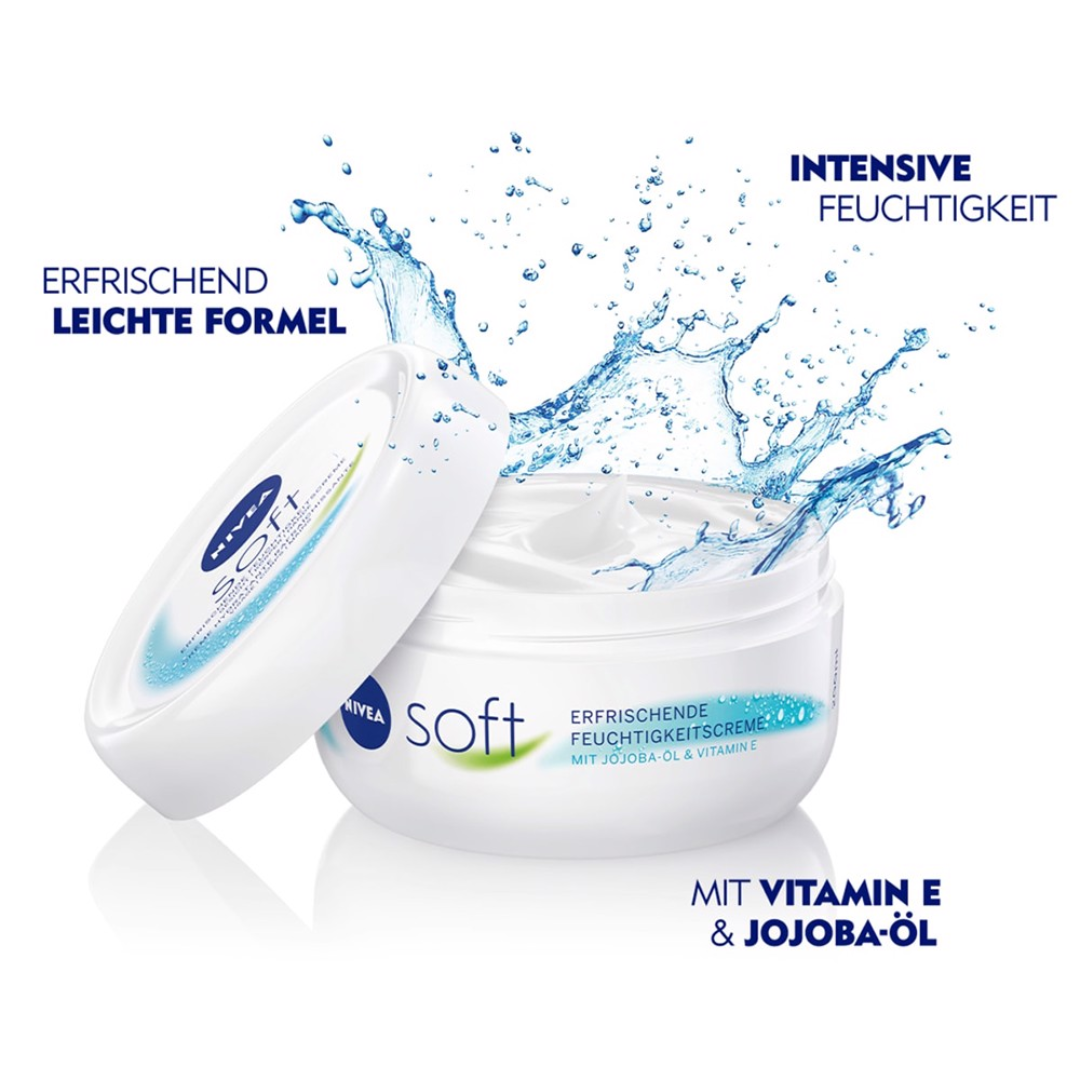 Kem Dưỡng Ẩm Nivea Soft Hủ 200ml (Đức)