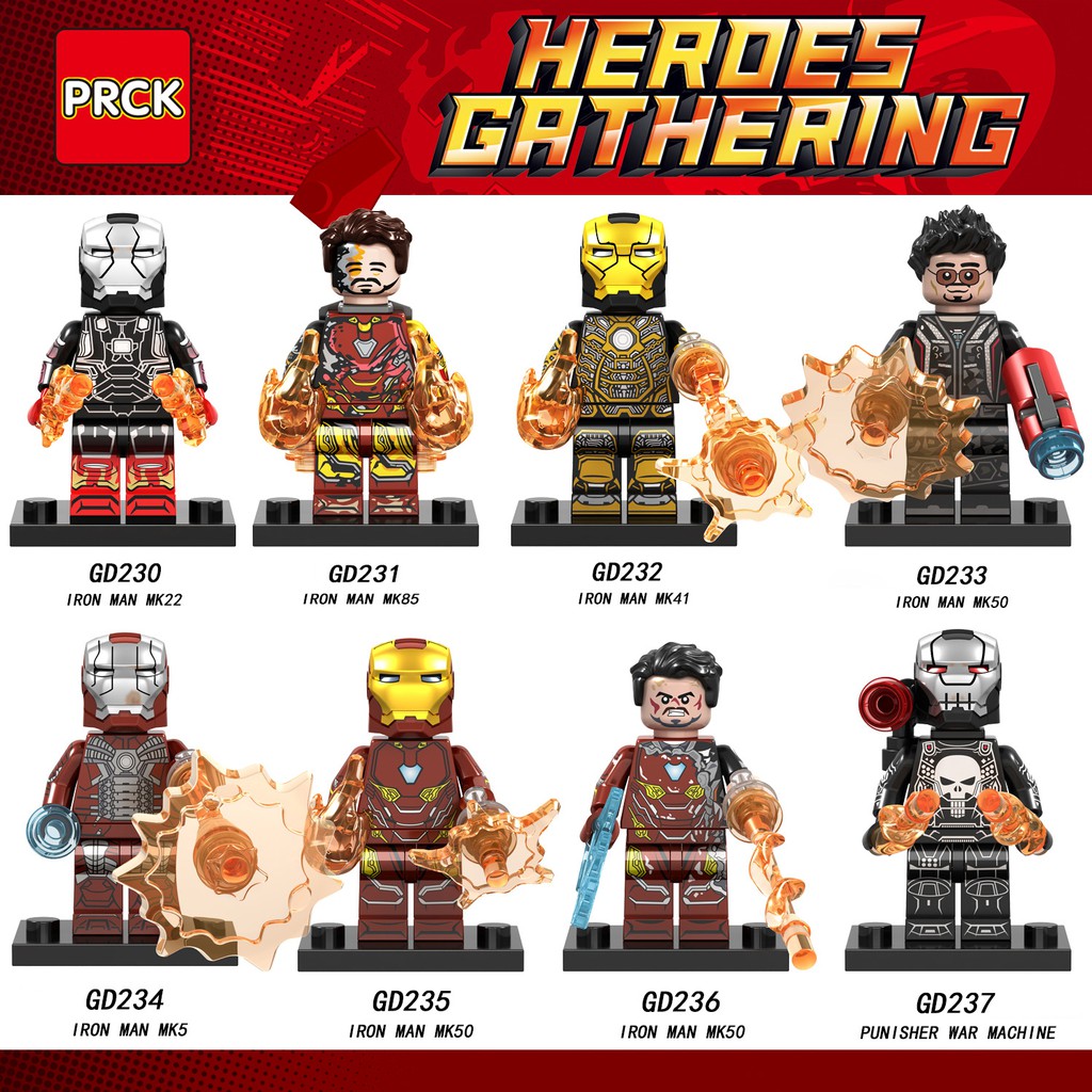 Đồ chơi Minifigures Các Mẫu Nhân Vật Ironman Mark85 Mark 50 - Lắp Ráp Nhân Vật Người Sắt MK85 MK50