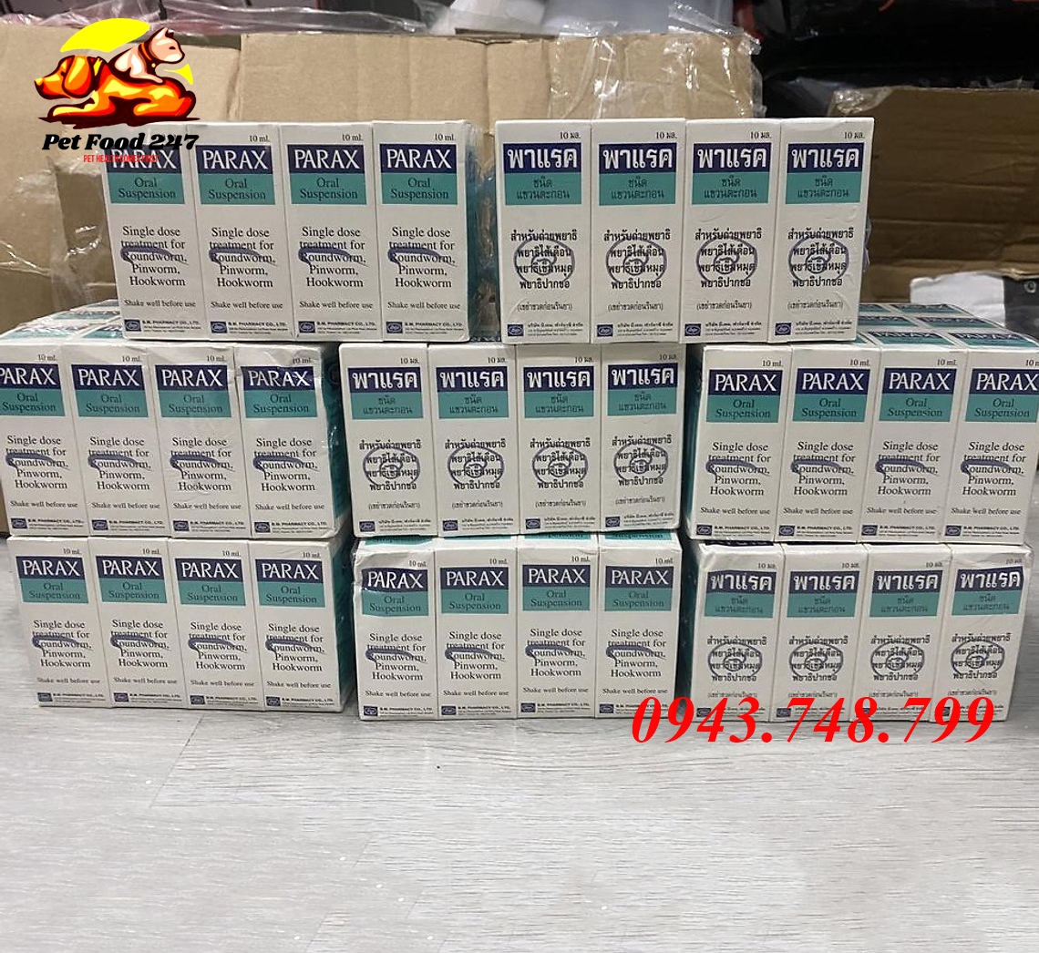 Parax Tẩy Giun Dạng Nước Cho Chó Mèo 10ML Thái Lan