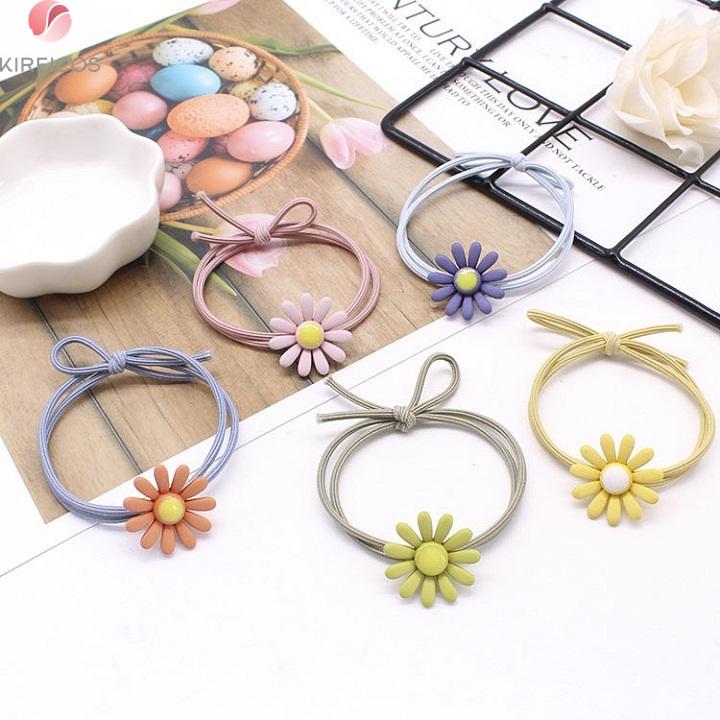 Set 10 Cột Tóc Hoa Cúc Nhiều Màu Hàn Quốc
