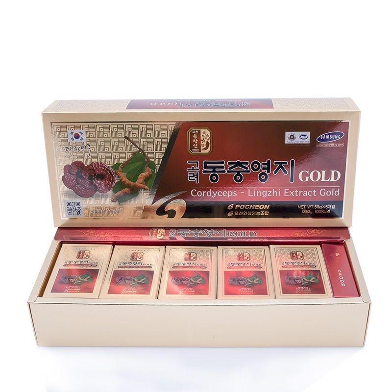 Cao Linh Chi đông Trùng Hạ Thảo Pochoen Hàn Quốc 5 Lọ X 50g Giá Cực Ngầu Cao Linh Chi đông Trùng Hạ Thảo Pochoen Hàn Quốc 5 Lọ X 50g Giá Cực Ngầu