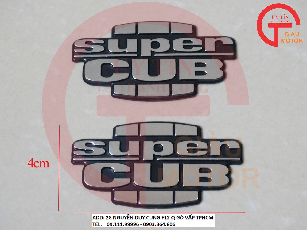 CẶP LOGO SUPER CUB DÁN XE HONDA CUB