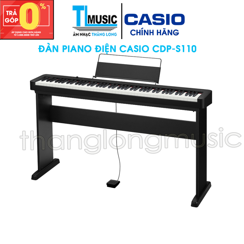 (Trả góp 0%) Đàn Piano Điện Tử 88 Phím Casio CDPS110 - Digital Piano Casio CDP-S110 Thiết Kế Siêu Nhỏ Gọn