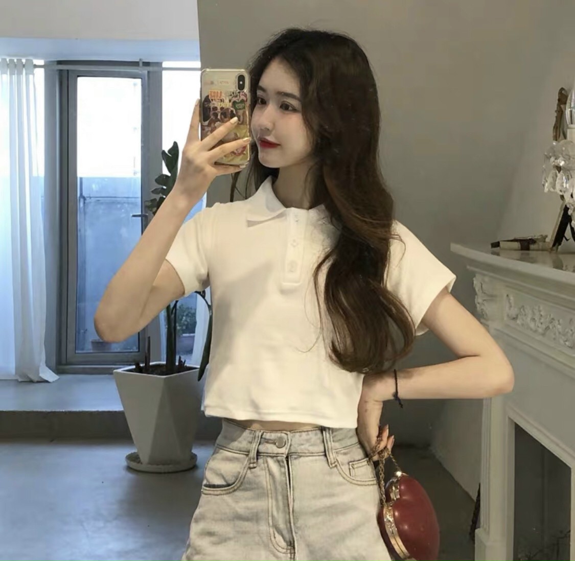 ÁO THUN CROPTOP NỮ POLO NÚT BASIC SIÊU HOT VỀ ĐỦ MÀU