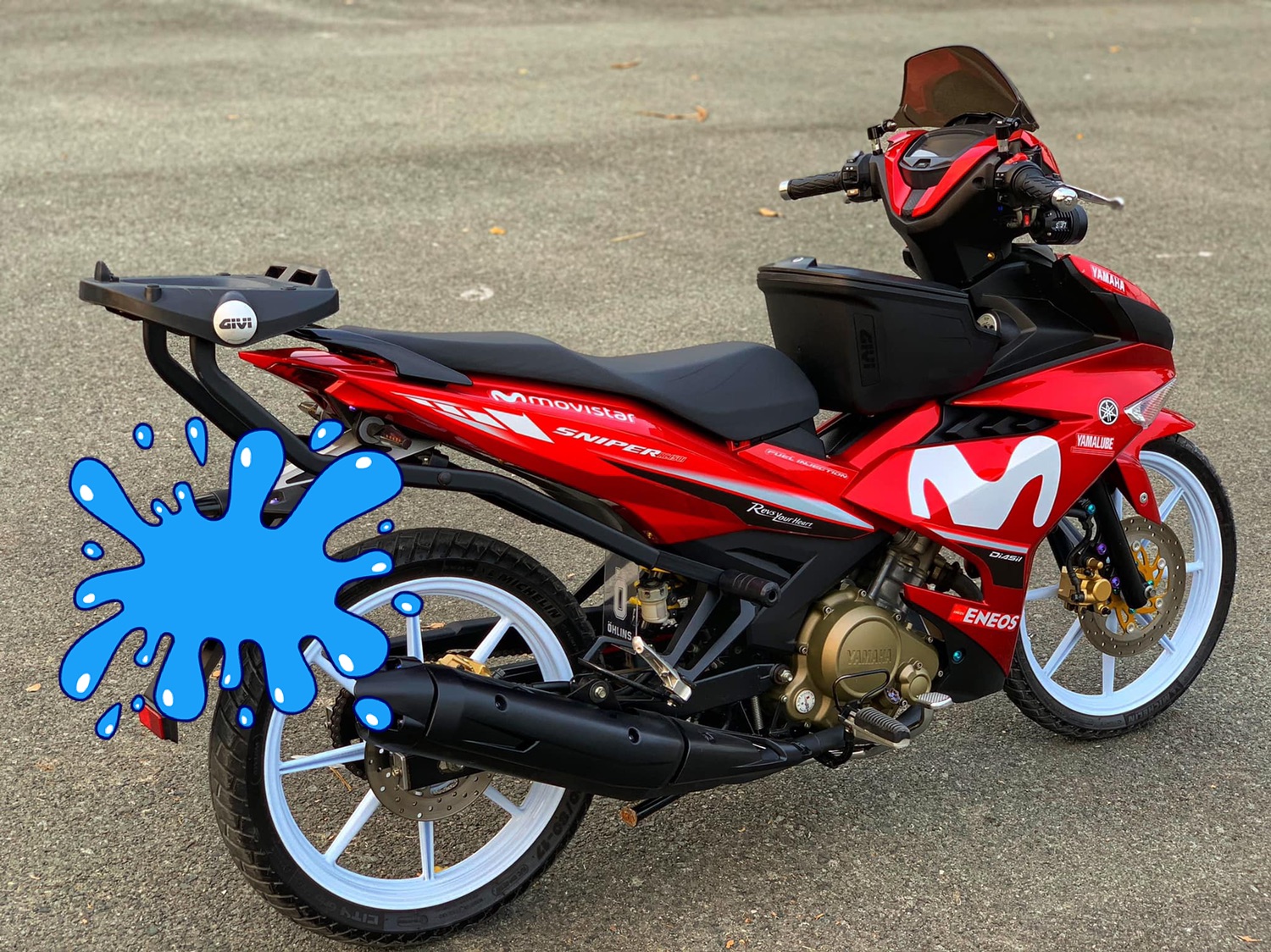 Tem rời dán xe Ex 150 Movistar