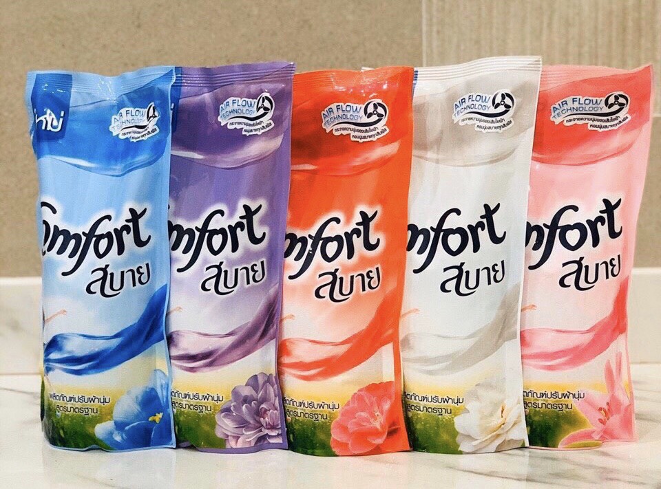 Nước xã comfort bịch 600ml thái lan, túi nước xả vải comfort thái lan dạng bịch đa hương vị 600ml