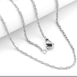 Dây chuyền bạc nữ, vòng cổ bạc nữ chữ mắt xoắn tròn độ dài 44cm chất liệu bạc thật không xi mạ trang sức Bạc Quang Thản - QTVCNU3 thumbnail