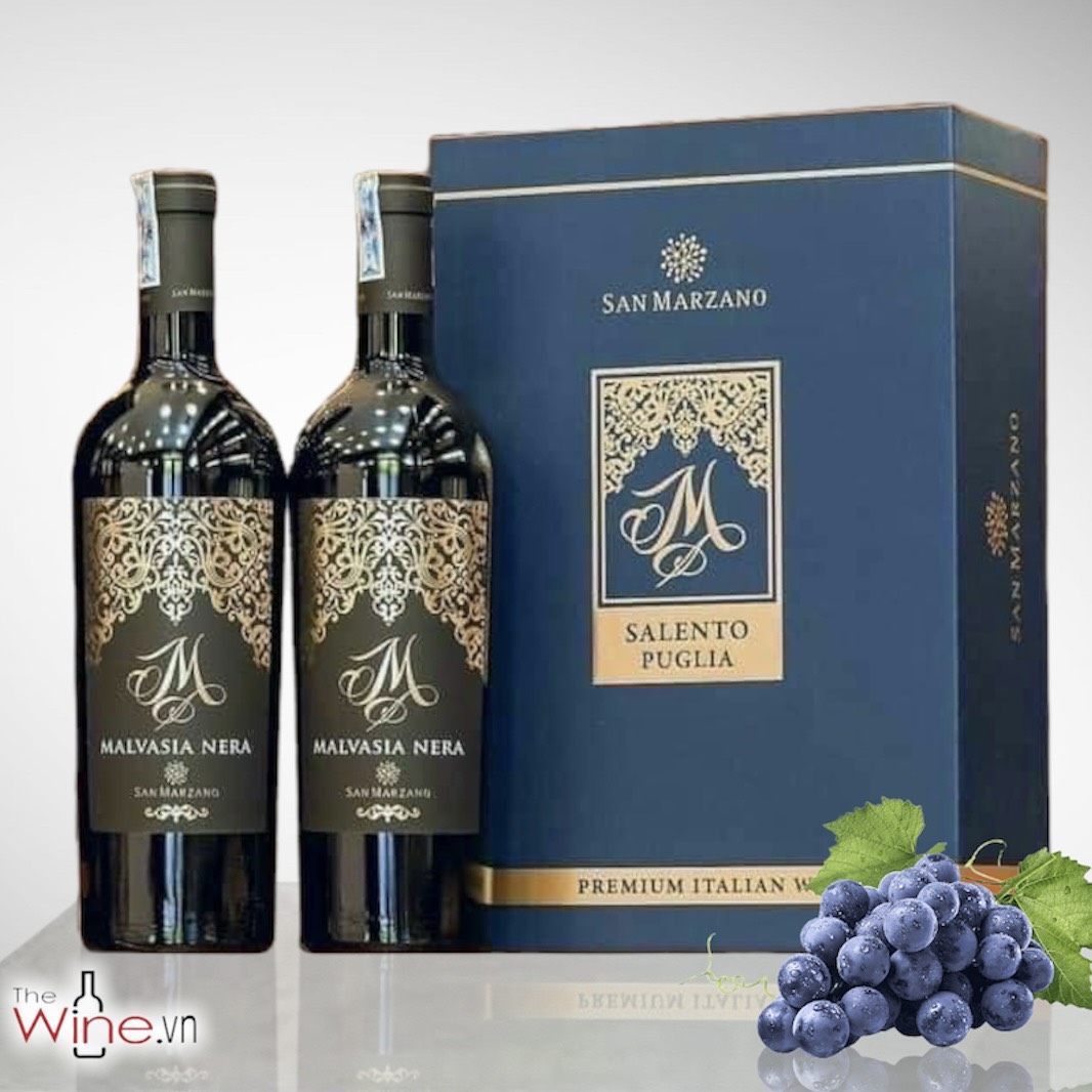 (Có hộp quà tặng miễn phí) Vang Nhập khẩu Ý M Malvasia Nera