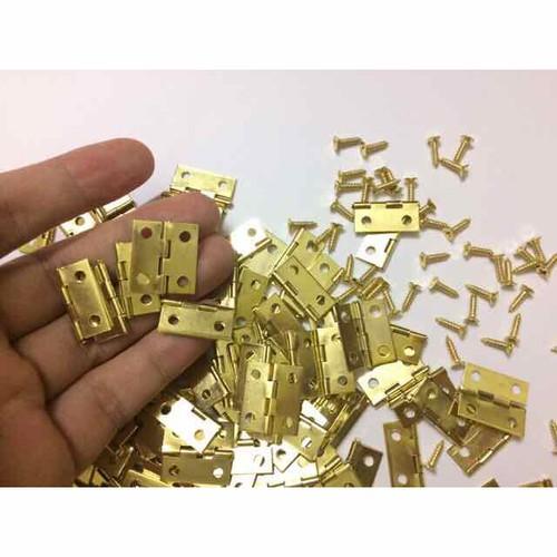 Bản lề mini 2 cặp kèm vít - Qjggj