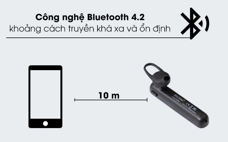 Tai nghe Bluetooth Mozard R558A Xám Đen