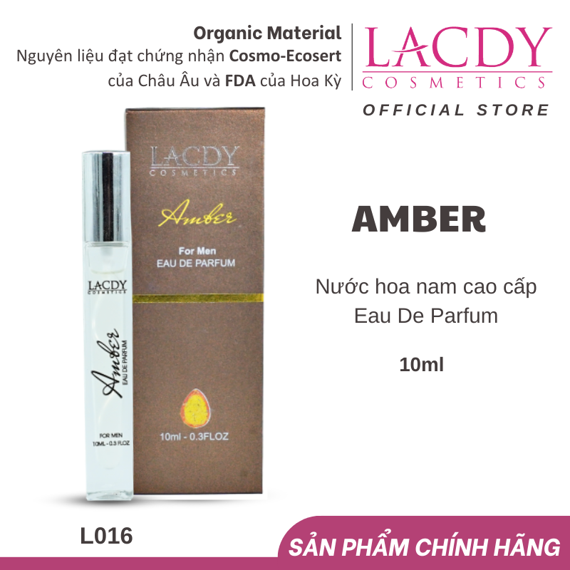 016 – AMBER – Nước hoa nam hương Hổ Phách (10ml)