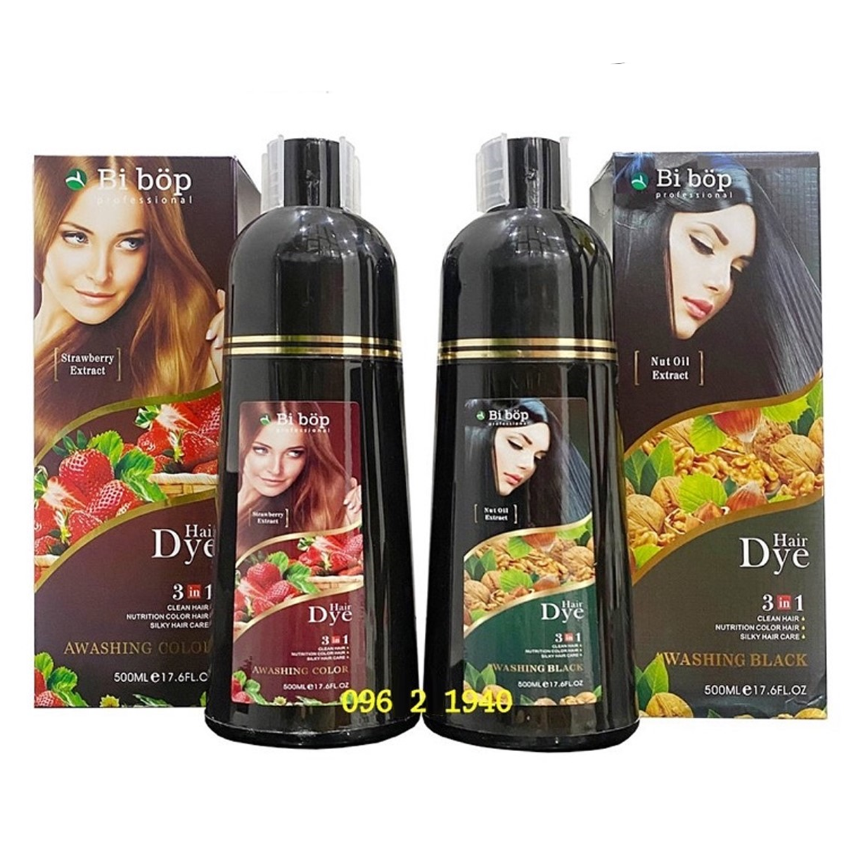 Dầu gội phủ bạc Bi Bop 500ML