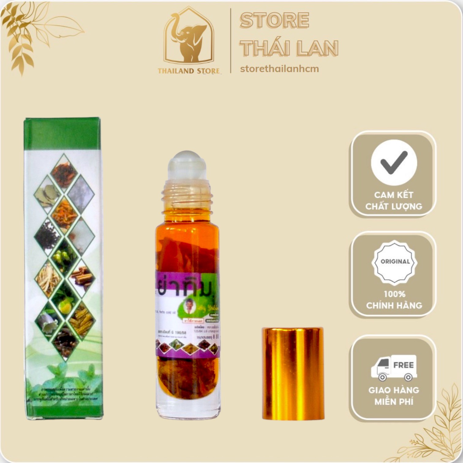 Dầu lăn 13 vị thảo dược thái lan 8ml