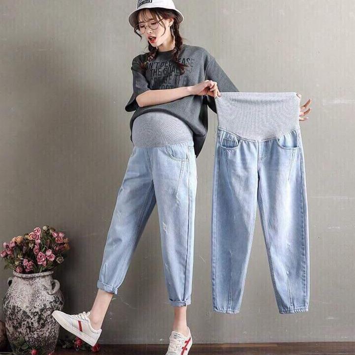 Quần Jeans Bầu Thời Trang
