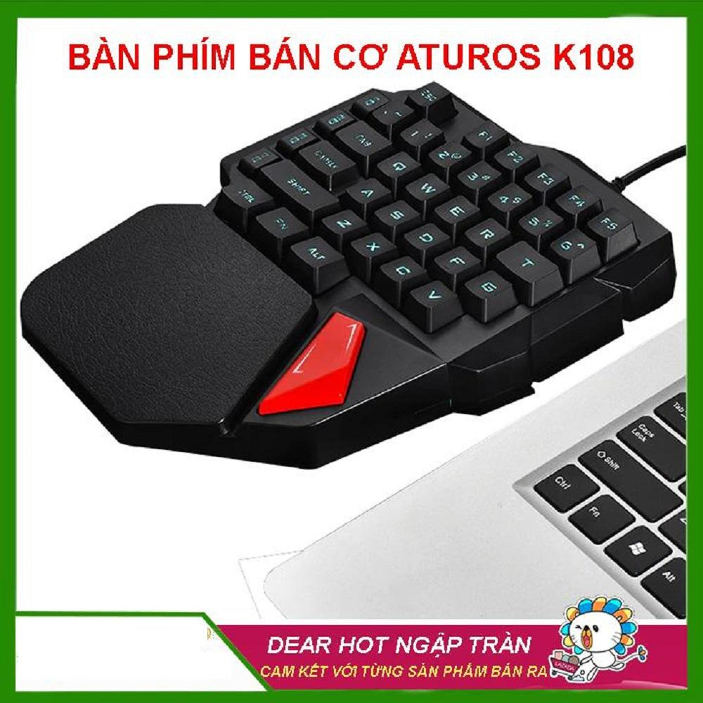 Bàn phím bán cơ Aturos K108 cho Ios IphoneIpad và Android chơi Rule of Survival Pubg Free Fire như PC