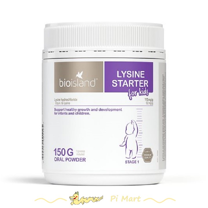 Lysin bột Bioisland Lysine Starter for Kids 150g