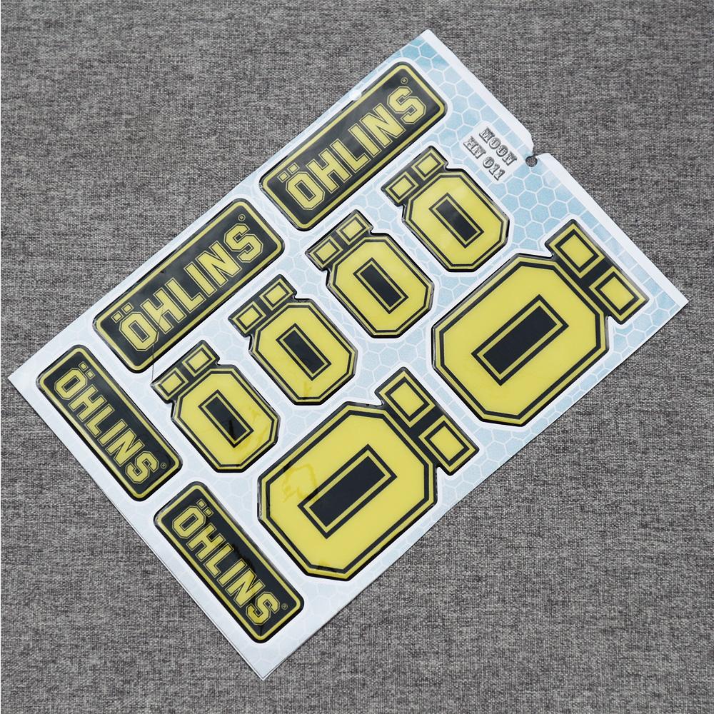 [HCM]TEM TẤM DÁN XE MÁY ĐỔ KEO OHLIN VÀNG SIÊU NÉT (KIỂU 1)