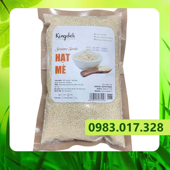 Hạt mè trắng ( hạt vừng ) VN chiết loại 500 Gram