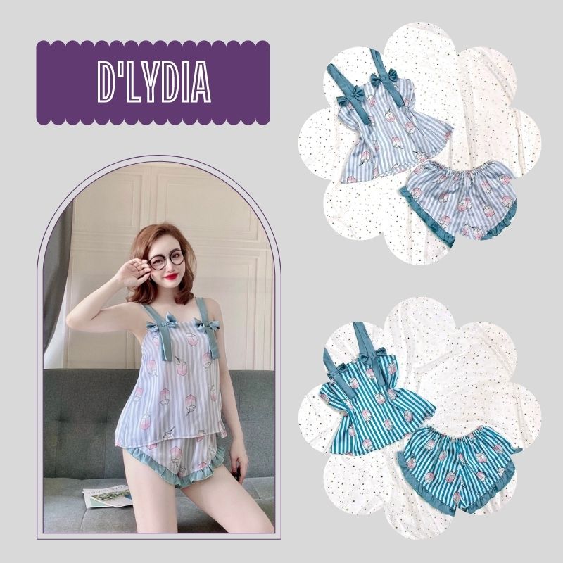 Đồ bộ nữ mặc nhà lụa satin cao cấp D'LYDIA DN03