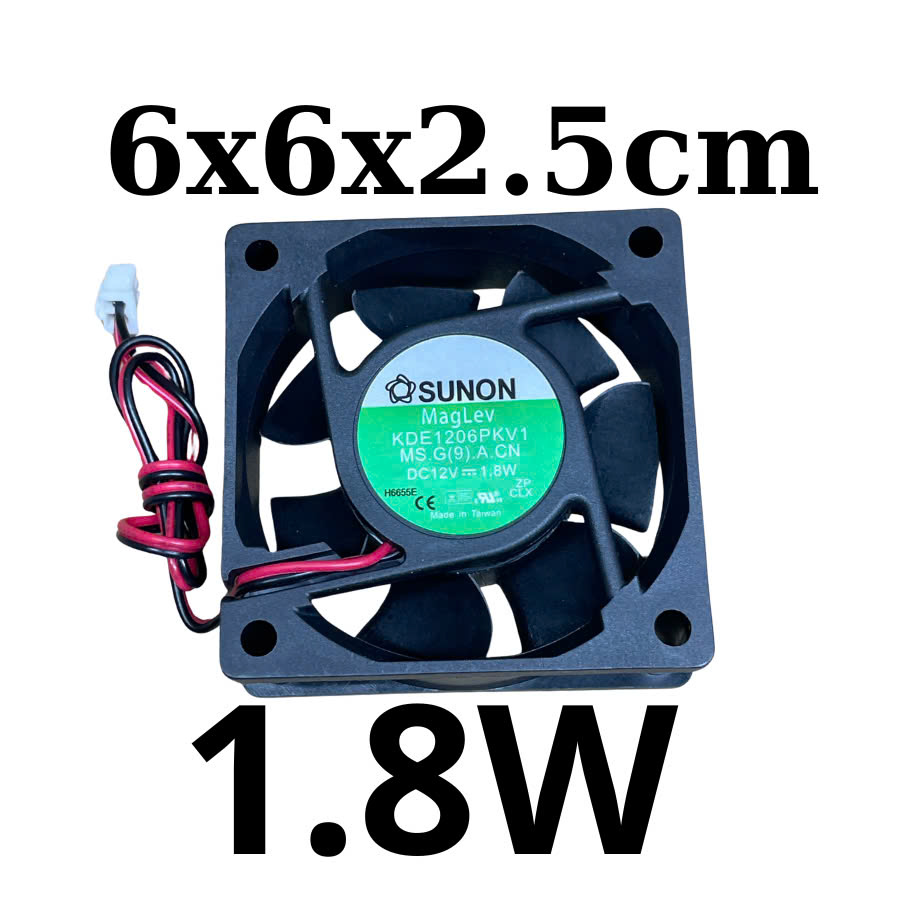 Quạt tản nhiệt 12v 6x6x2,5 cm quạt không chổi than - linhkien hd