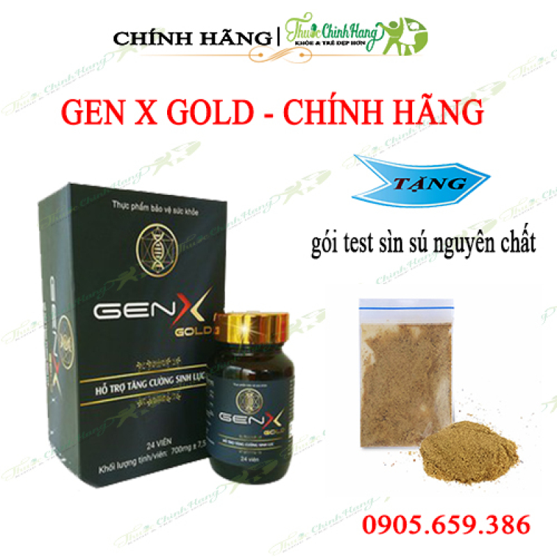 GEN X GOLD - Viên Uống Tăng Cường Sinh Lý Nam HỘP 24 VIÊN nhập khẩu