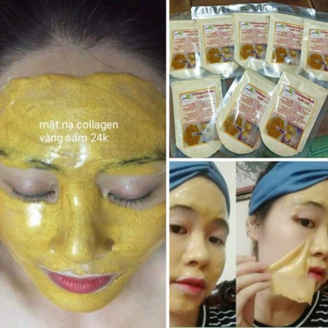 Mặt nạ collagen và.ng sâm handmade GT203